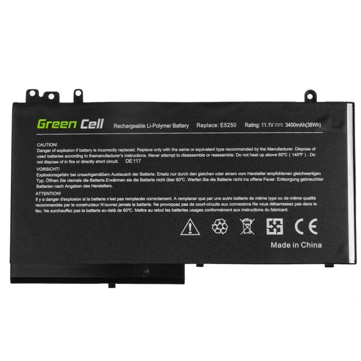 Batteria per Laptop Green Cell DE117 Nero 3400 mAh
